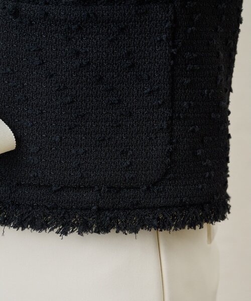 Whim Gazette(ウィムガゼット)の「ネップツイードリボンジャケット(その他アウター・レディース・ブラック・FREE)」の21枚目の写真