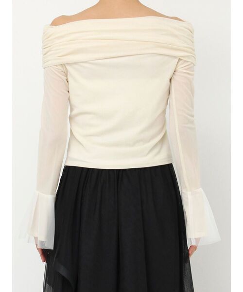 dazzlin（ダズリン）の「シアーベロアオフショルトップス（Tシャツ/カットソー・レディース・アイボリー/ブラック・FREE）」の16枚目の写真