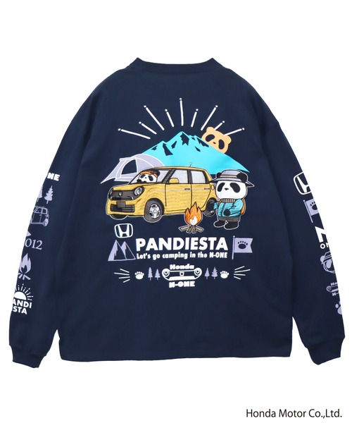PANDIESTA(パンディエスタ)の「Honda×Pandiesta TRANSALP N-ONE GO TO CAMPロンT(M2)(Tシャツ/カットソー・メンズ・ブラック/ホワイト/ネイビー・L/M/XXL/XL)」の22枚目の写真