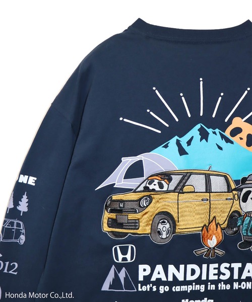 PANDIESTA(パンディエスタ)の「Honda×Pandiesta TRANSALP N-ONE GO TO CAMPロンT(M2)(Tシャツ/カットソー・メンズ・ブラック/ホワイト/ネイビー・L/M/XXL/XL)」の20枚目の写真