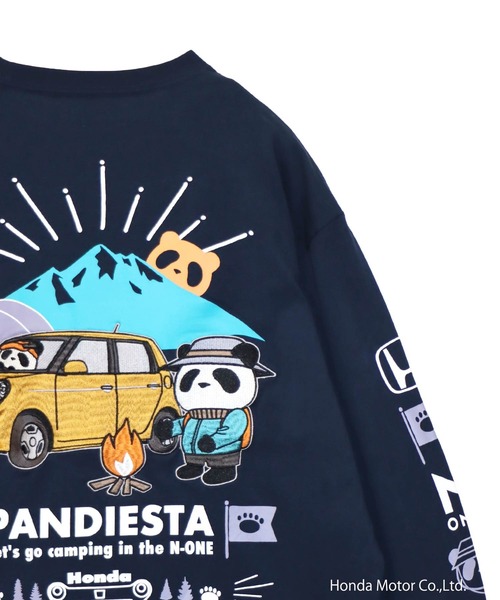 PANDIESTA(パンディエスタ)の「Honda×Pandiesta TRANSALP N-ONE GO TO CAMPロンT(M2)(Tシャツ/カットソー・メンズ・ブラック/ホワイト/ネイビー・L/M/XXL/XL)」の19枚目の写真