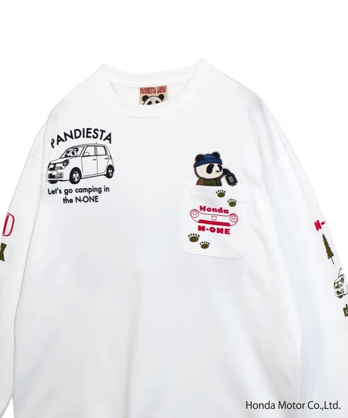PANDIESTA(パンディエスタ)の「Honda×Pandiesta TRANSALP N-ONE GO TO CAMPロンT(M2)(Tシャツ/カットソー・メンズ・ブラック/ホワイト/ネイビー・L/M/XXL/XL)」の16枚目の写真