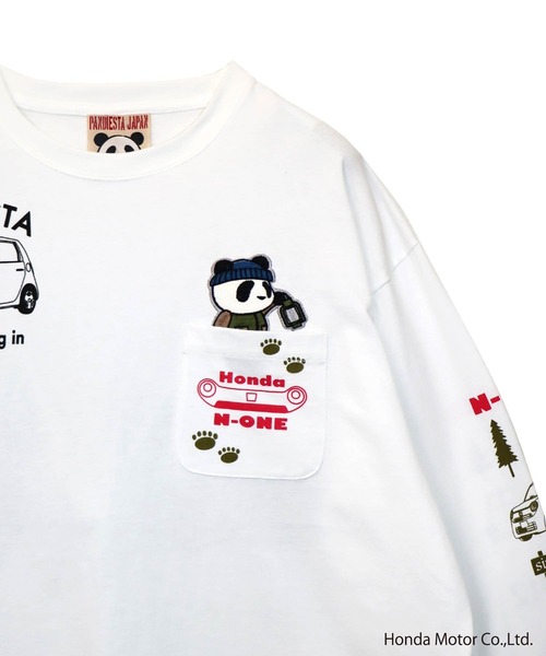 PANDIESTA(パンディエスタ)の「Honda×Pandiesta TRANSALP N-ONE GO TO CAMPロンT(M2)(Tシャツ/カットソー・メンズ・ブラック/ホワイト/ネイビー・L/M/XXL/XL)」の14枚目の写真