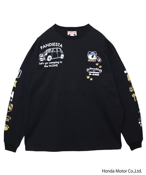 PANDIESTA(パンディエスタ)の「Honda×Pandiesta TRANSALP N-ONE GO TO CAMPロンT(M2)(Tシャツ/カットソー・メンズ・ブラック/ホワイト/ネイビー・L/M/XXL/XL)」の9枚目の写真