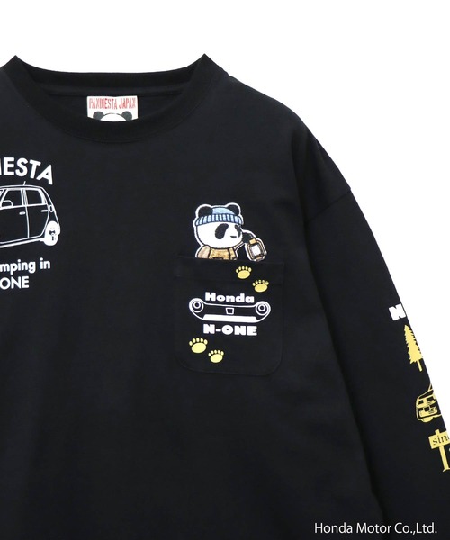 PANDIESTA(パンディエスタ)の「Honda×Pandiesta TRANSALP N-ONE GO TO CAMPロンT(M2)(Tシャツ/カットソー・メンズ・ブラック/ホワイト/ネイビー・L/M/XXL/XL)」の7枚目の写真