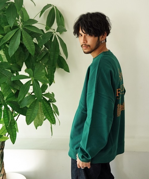 Leyline(レイライン)の「【Leyline】Feeld sweat(スウェット・メンズ・アッシュ/グリーン・M/XL)」の2枚目の写真