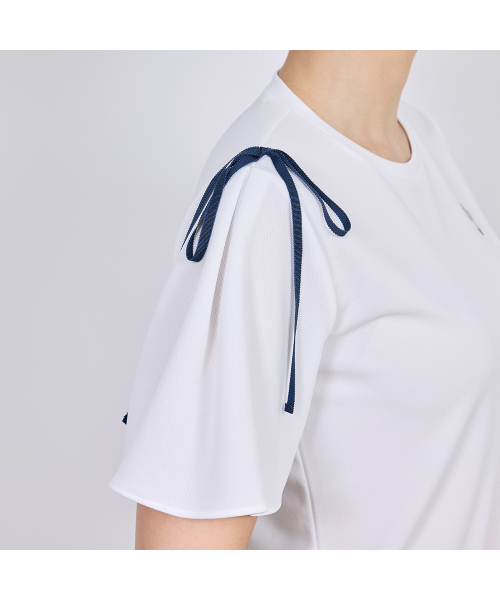 J.JANE(ジェイジェーン)の「グラデーションプリントリボン半袖Tシャツ(ホワイト)(Tシャツ/カットソー・レディース・その他・S/M/XS)」の4枚目の写真