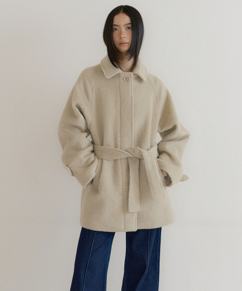 LUCIR ZU(ルシールズ)の「Alpaca Wool Half Coat (beige)(チェスターコート・レディース・その他・FREE)」の1枚目の写真