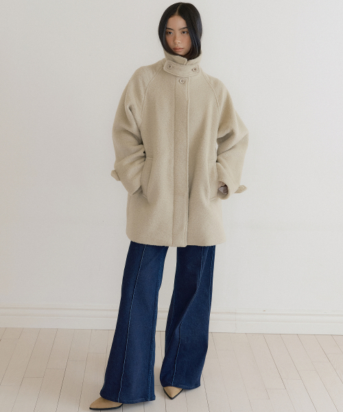 LUCIR ZU(ルシールズ)の「Alpaca Wool Half Coat (beige)(チェスターコート・レディース・その他・FREE)」の3枚目の写真