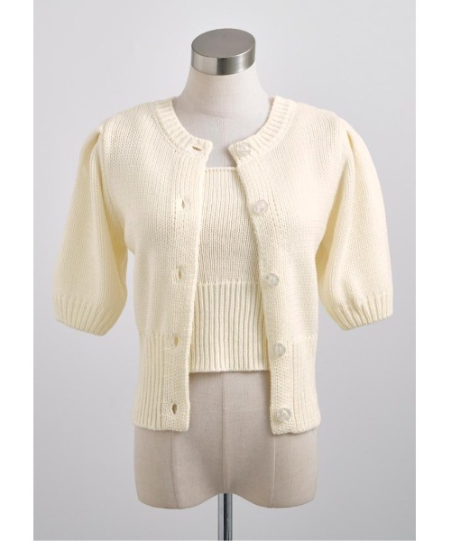 LUDICRUM(ルーディクルム)の「Low gauge knit ensemble(アンサンブル・レディース・オフホワイト/チャコールグレー/レッド・FREE)」の14枚目の写真