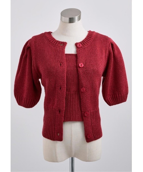 LUDICRUM(ルーディクルム)の「Low gauge knit ensemble(アンサンブル・レディース・オフホワイト/チャコールグレー/レッド・FREE)」の15枚目の写真