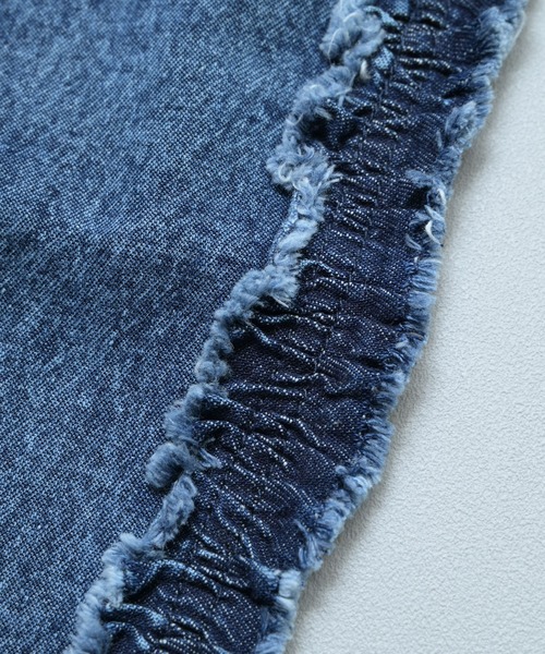 MARKEY'S（マーキーズ）の「デニムサイドフリルバギーパンツ（デニムパンツ・キッズ・ネイビー/ライトブルー・90/100/110/120/130/140/150）」の11枚目の写真