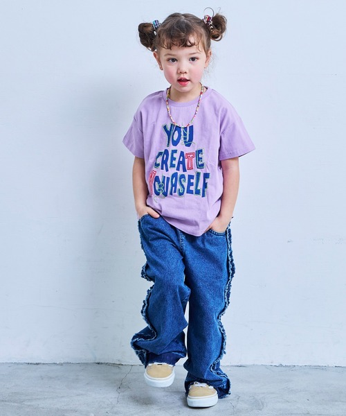 MARKEY'S（マーキーズ）の「デニムサイドフリルバギーパンツ（デニムパンツ・キッズ・ネイビー/ライトブルー・90/100/110/120/130/140/150）」の20枚目の写真