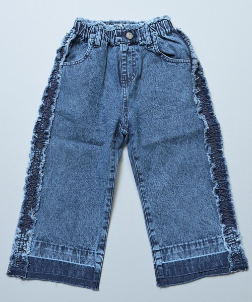 MARKEY'S（マーキーズ）の「デニムサイドフリルバギーパンツ（デニムパンツ・キッズ・ネイビー/ライトブルー・90/100/110/120/130/140/150）」の15枚目の写真