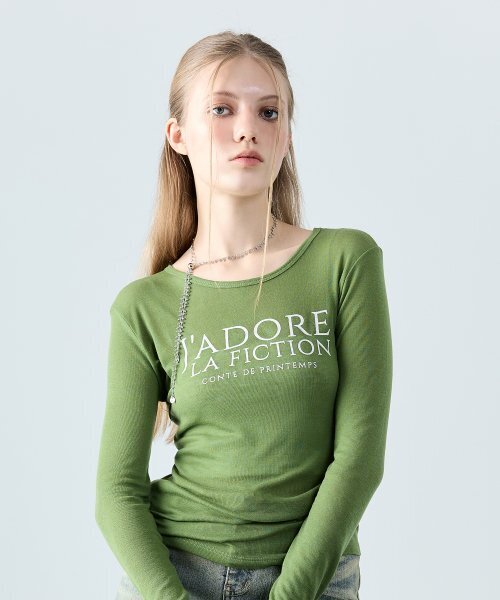 LARTIGENT(ラーティゼン)の「L8 JADORE SLIM T-SHIRT(GREEN)(Tシャツ/カットソー・レディース・その他・FREE)」の2枚目の写真