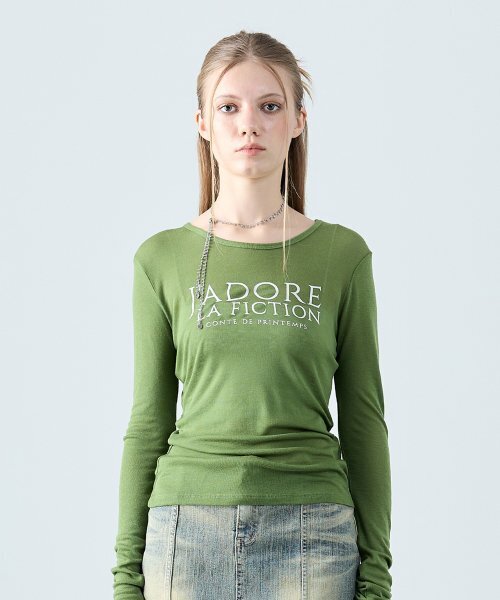 LARTIGENT(ラーティゼン)の「L8 JADORE SLIM T-SHIRT(GREEN)(Tシャツ/カットソー・レディース・その他・FREE)」の3枚目の写真