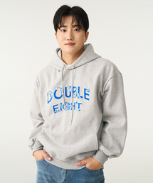 DOUBLE EIGHT（ダブルエイト）の「ウェーブ刺繍フードパーカー（グレー）（パーカー）」
