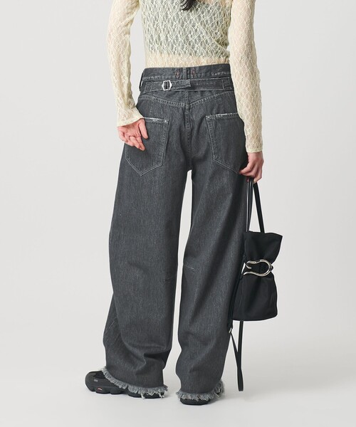 NEEDBY heritage(ニードバイヘリテージ)の「【別注】<NEEDBY heritage>カーブデニムパンツ(デニムパンツ・レディース・ブラック/コバルトブルー・23/25/24)」の2枚目の写真
