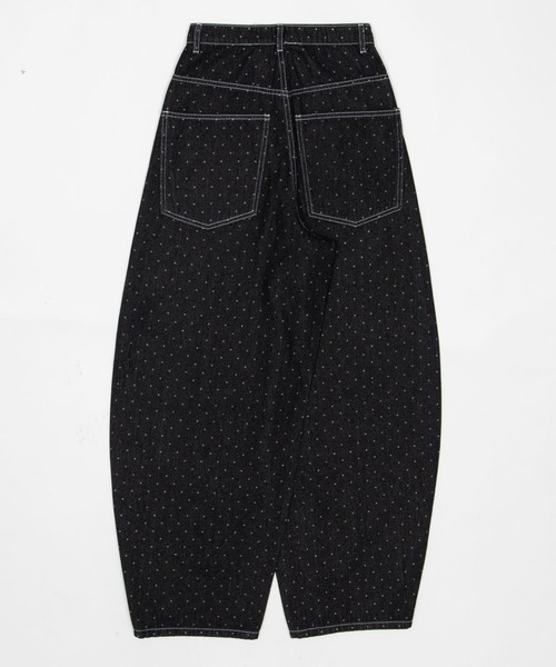 Figments（フィグメンツ）の「ドットカーブデニム（デニムパンツ・レディース・ブラック・MEDIUM/SMALL）」の5枚目の写真