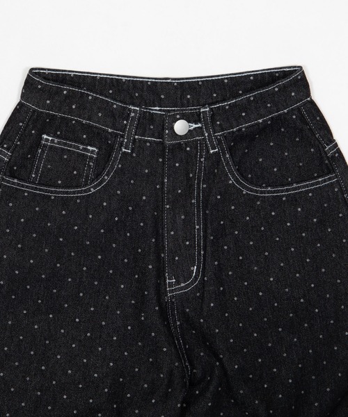 Figments（フィグメンツ）の「ドットカーブデニム（デニムパンツ・レディース・ブラック・MEDIUM/SMALL）」の6枚目の写真