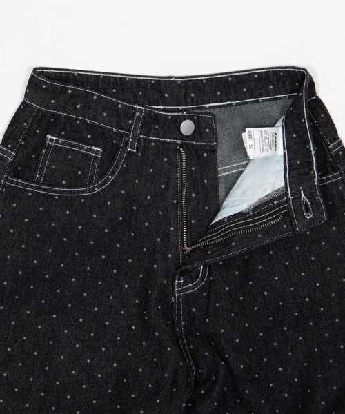 Figments（フィグメンツ）の「ドットカーブデニム（デニムパンツ・レディース・ブラック・MEDIUM/SMALL）」の7枚目の写真