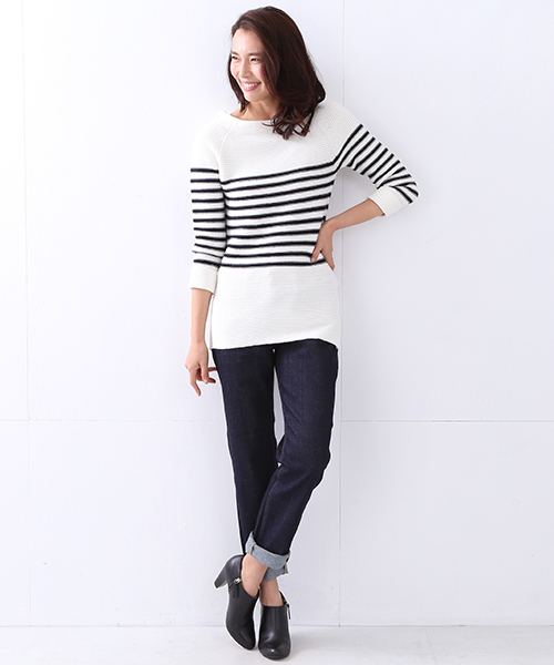 BEAMS LIGHTS Women's(ビームスライツ ウィメンズ)の「BEAMS LIGHTS / ボートネックラグラン プルオーバー(ニット/セーター・レディース・オフホワイト/グレー/ベージュ・ONE SIZE)」の15枚目の写真