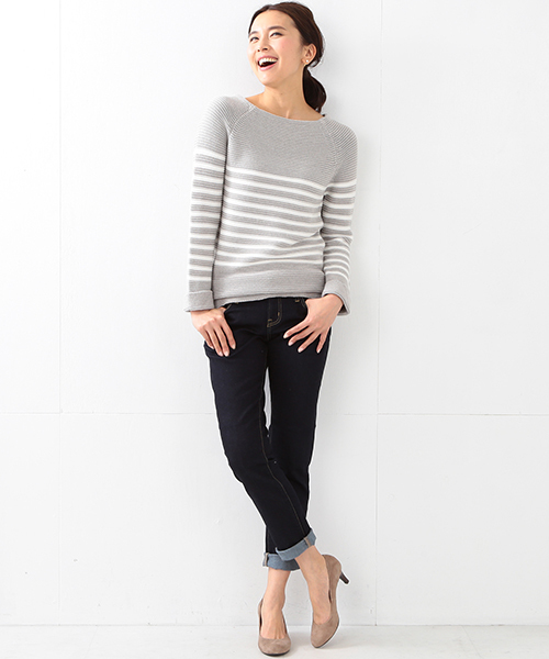 BEAMS LIGHTS Women's(ビームスライツ ウィメンズ)の「BEAMS LIGHTS / ボートネックラグラン プルオーバー(ニット/セーター・レディース・オフホワイト/グレー/ベージュ・ONE SIZE)」の12枚目の写真