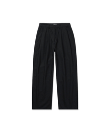 MANNERGRAM（マナーグラム）の「[バンセット 日本輸入生地] ブラックヘリンボーンコットンパンツリラックスフィット_FIT5 ブラック（その他パンツ）」