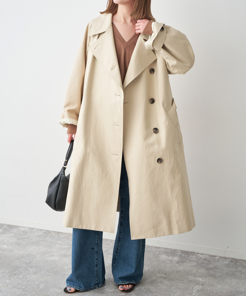 Spick & Span（スピックアンドスパン）の「ソフトコットンスプリングトレンチコート（トレンチコート・レディース・ベージュ・38/36）」の2枚目の写真