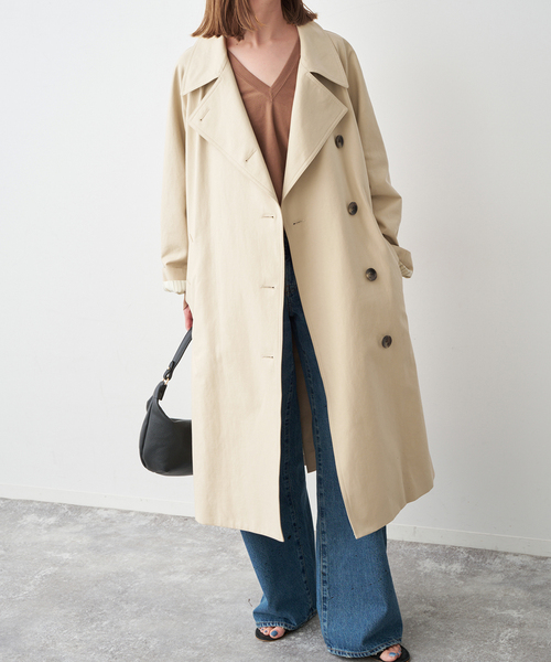 Spick & Span（スピックアンドスパン）の「ソフトコットンスプリングトレンチコート（トレンチコート・レディース・ベージュ・38/36）」の3枚目の写真