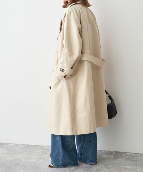 Spick & Span（スピックアンドスパン）の「ソフトコットンスプリングトレンチコート（トレンチコート・レディース・ベージュ・38/36）」の4枚目の写真