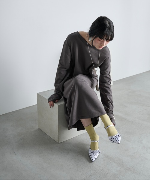 THE YOn(ザヨン)の「ドットリボンストラップミュール(パンプス・レディース・ホワイト/ブラウン/ブラック/オリーブ・37/38/39)」の17枚目の写真