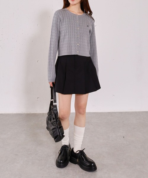 archives（アルシーヴ）の「ロゴ刺繍ニットカーディガン（カーディガン/ボレロ・レディース・ピンク/グレー/アイボリー・MEDIUM）」の17枚目の写真