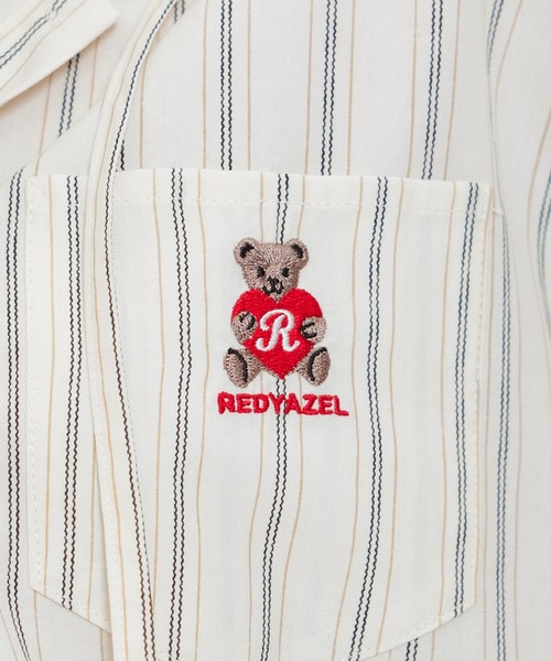 REDYAZEL（レディアゼル）の「Azelyハートストライプフードシャツブラウス（シャツ/ブラウス・レディース・ブルー/ホワイト/イエロー・FREE）」の16枚目の写真