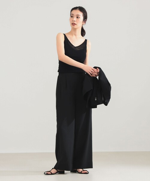 Demi-Luxe BEAMS（デミルクス ビームス）の「AK+1 / レイヤード ブラトップ（タンクトップ・レディース・ブラック/カーキ・ONE SIZE）」の3枚目の写真
