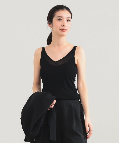 Demi-Luxe BEAMS（デミルクス ビームス）の「AK+1 / レイヤード ブラトップ（タンクトップ・レディース・ブラック/カーキ・ONE SIZE）」の9枚目の写真