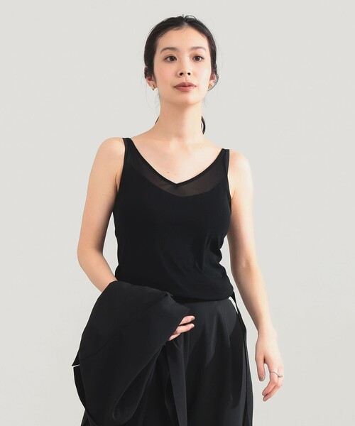Demi-Luxe BEAMS（デミルクス ビームス）の「AK+1 / レイヤード ブラトップ（タンクトップ・レディース・ブラック/カーキ・ONE SIZE）」の10枚目の写真