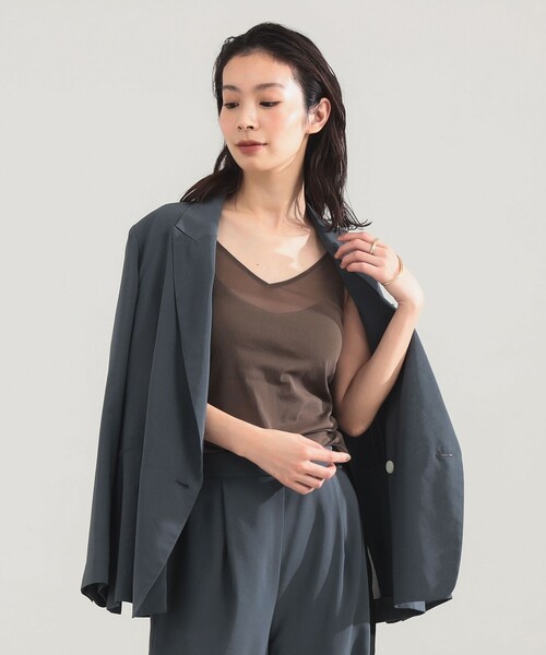 Demi-Luxe BEAMS（デミルクス ビームス）の「AK+1 / レイヤード ブラトップ（タンクトップ・レディース・ブラック/カーキ・ONE SIZE）」の11枚目の写真