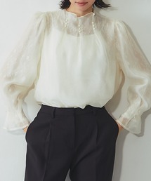 SMILE ORCHID（スマイルオーキッド）の「オーガンジー×レースシアーブラウス（シャツ/ブラウス）」