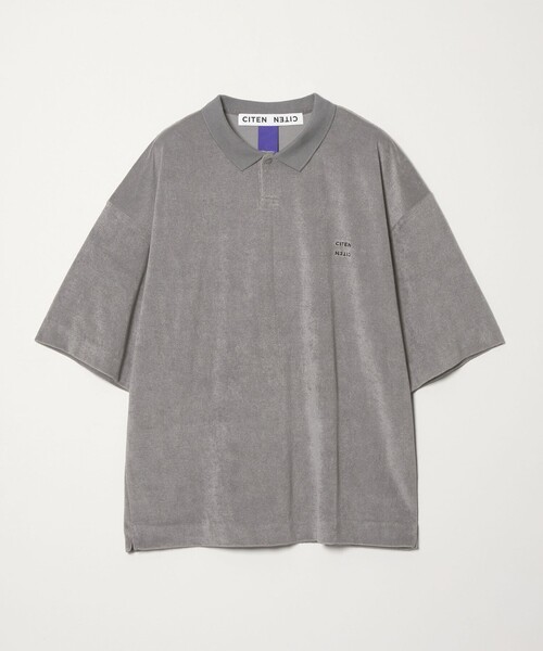 CITEN(シテン)の「<CITEN>マイクロパイルポロシャツ(ポロシャツ・メンズ・ブラック/オフホワイト/グレー・L/M/S)」の3枚目の写真
