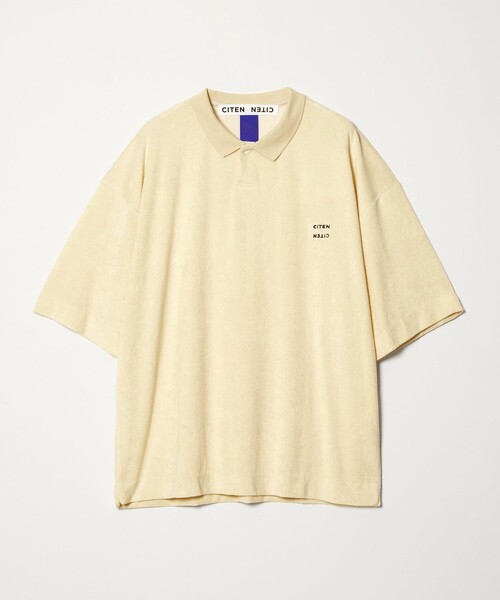 CITEN(シテン)の「<CITEN>マイクロパイルポロシャツ(ポロシャツ・メンズ・ブラック/オフホワイト/グレー・L/M/S)」の1枚目の写真