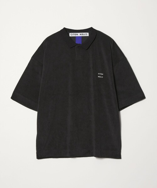 CITEN(シテン)の「<CITEN>マイクロパイルポロシャツ(ポロシャツ・メンズ・ブラック/オフホワイト/グレー・L/M/S)」の2枚目の写真