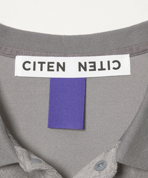 CITEN(シテン)の「<CITEN>マイクロパイルポロシャツ(ポロシャツ・メンズ・ブラック/オフホワイト/グレー・L/M/S)」の7枚目の写真