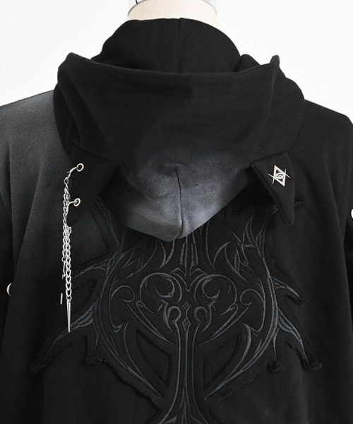 REFLEM（レフレム）の「『REFLEM/レフレム』猫耳セパレートスリーブZIPフーディー/ジップパーカー（パーカー・レディース・ブラック/グレー・FREE）」の8枚目の写真