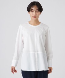 【ウォッシャブル】シャツコンビカットソー