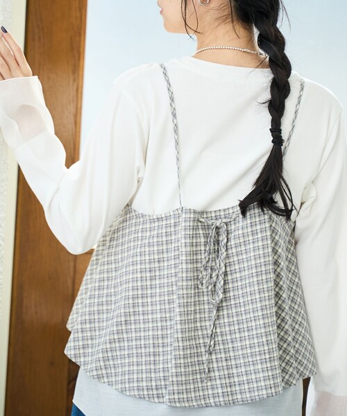 coen（コーエン）の「リネンレーヨンキャミソール（キャミソール・レディース・その他1/その他2/その他3・FREE）」の3枚目の写真