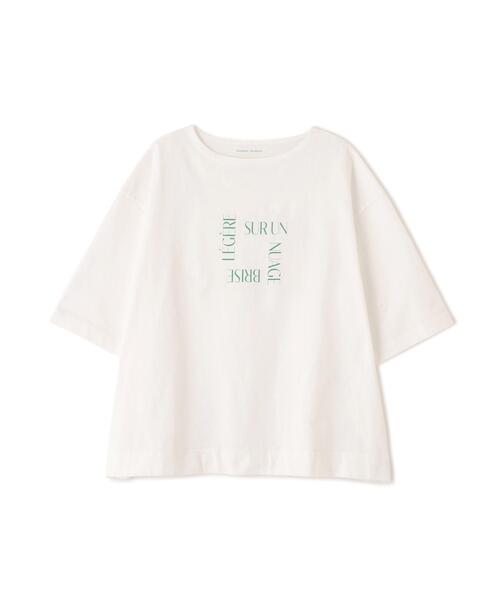 human woman（ヒューマンウーマン）の「◆TSUNAGU６分袖ロゴＴシャツ（Tシャツ/カットソー・レディース・グリーン/ネイビー・MEDIUM）」の15枚目の写真