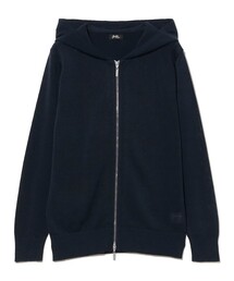 リネンコットン ジップアップ フーディー