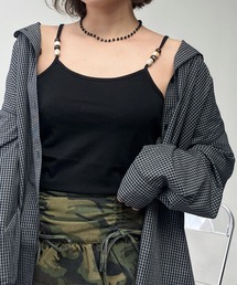 AS KNOW AS plus | ○ビーズ付き デザインキャミソール(キャミソール)