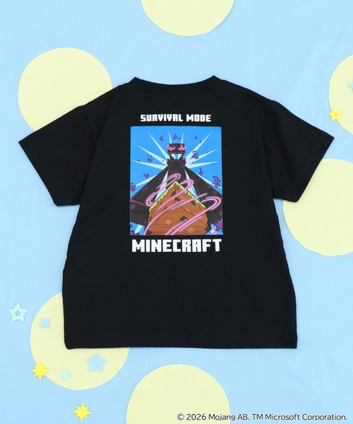 RUGGEDWORKS(ラゲッドワークス)の「《マインクラフト》やわらかストレッチ キッズ バックプリント 半袖 Tシャツ(Tシャツ/カットソー・キッズ・ブラック/オフホワイト・130/120/140)」の5枚目の写真